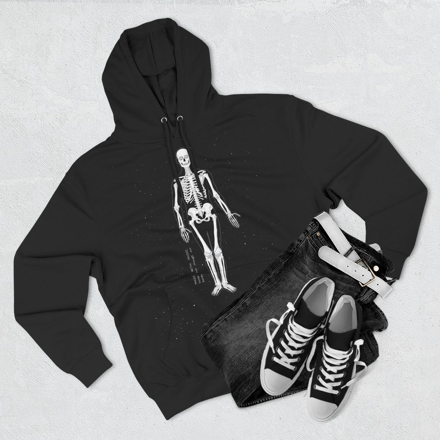 ROUE CLOTHING - Tunes run through our bones hoodie