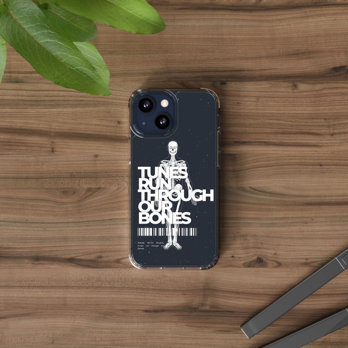 ROUE CLOTHING - Tunes run through our bones phone case