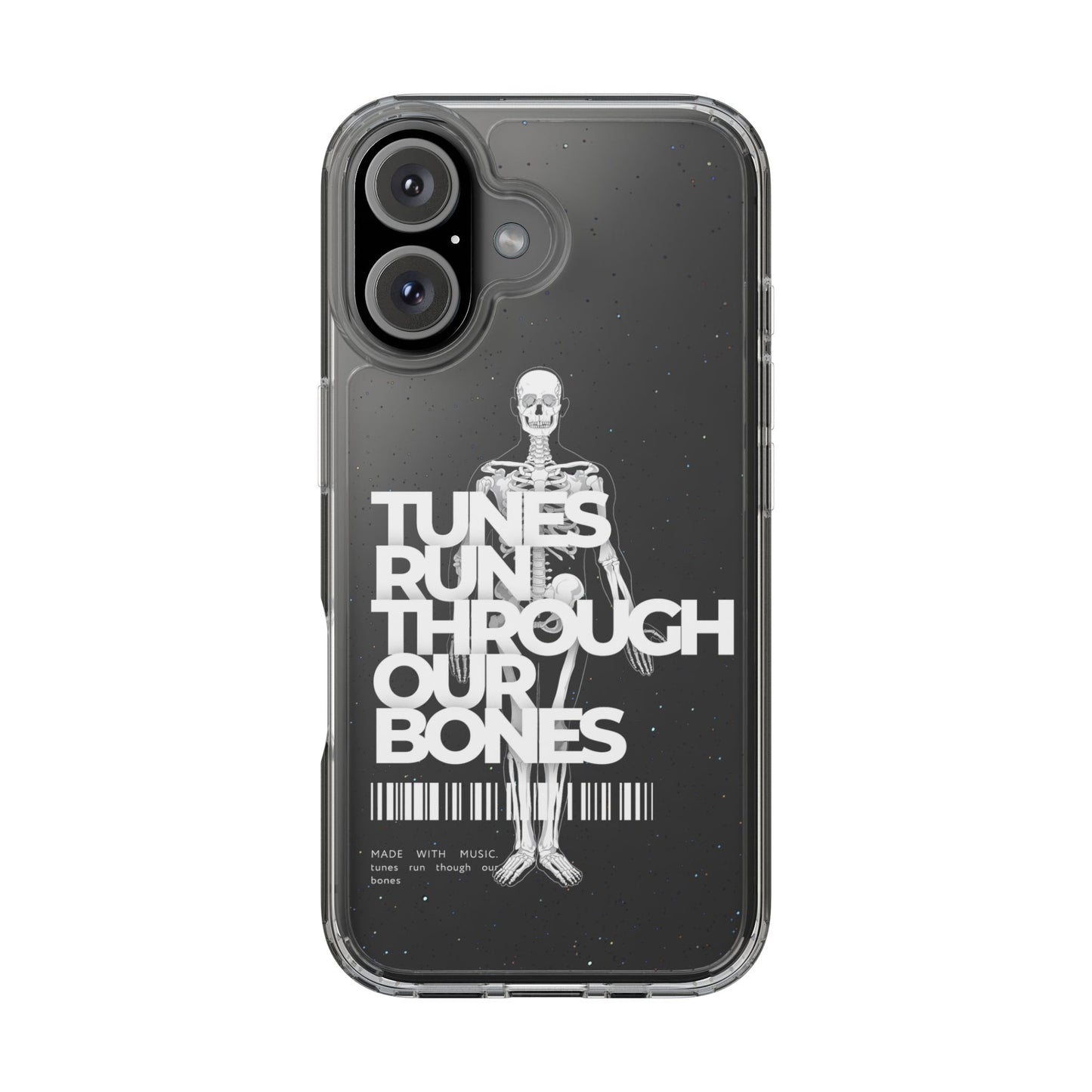 ROUE CLOTHING - Tunes run through our bones phone case