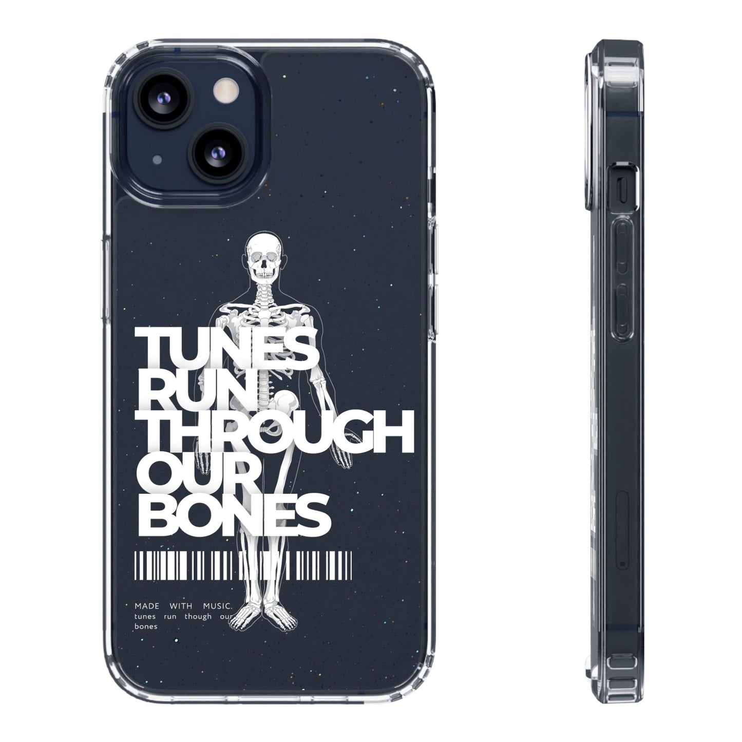 ROUE CLOTHING - Tunes run through our bones phone case
