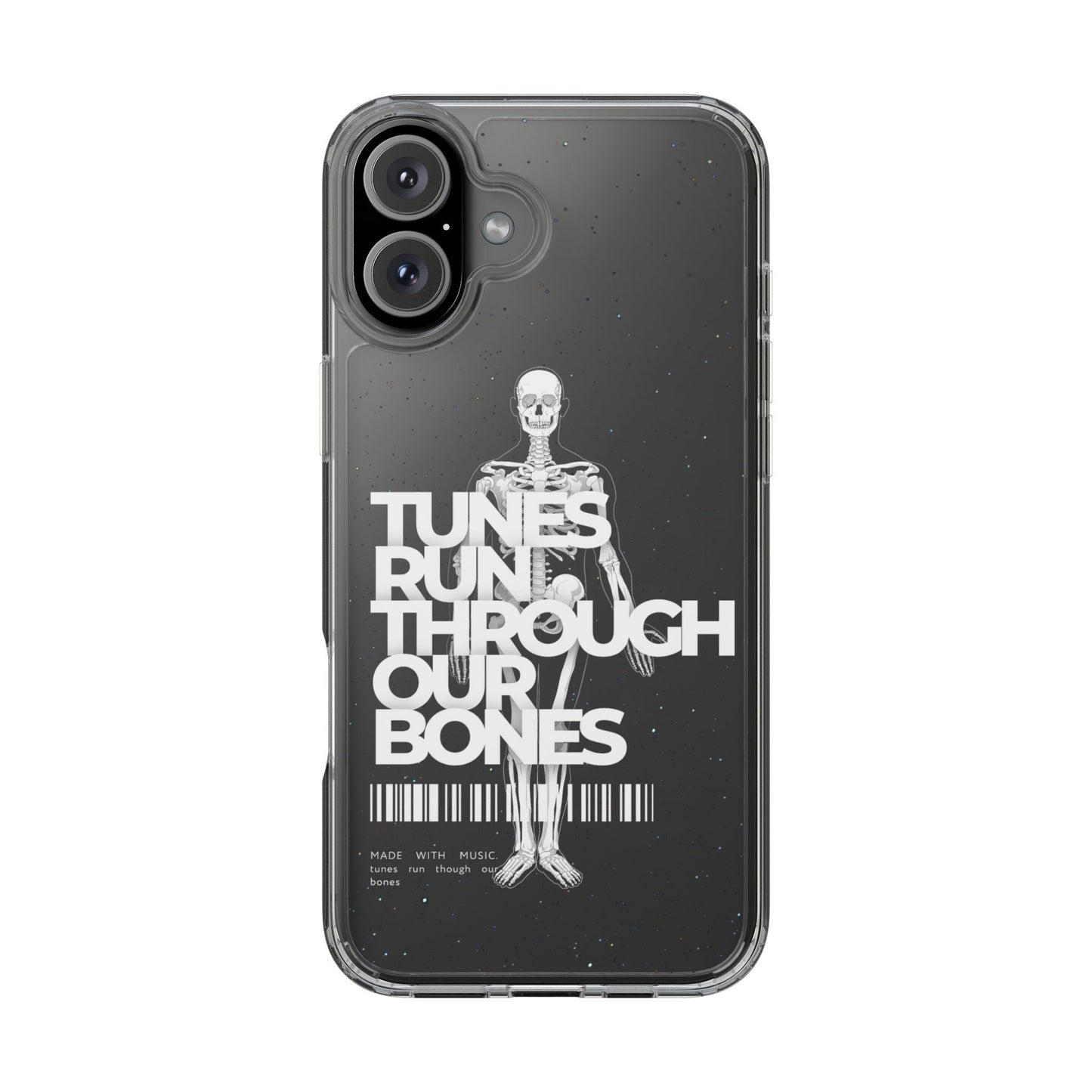 ROUE CLOTHING - Tunes run through our bones phone case