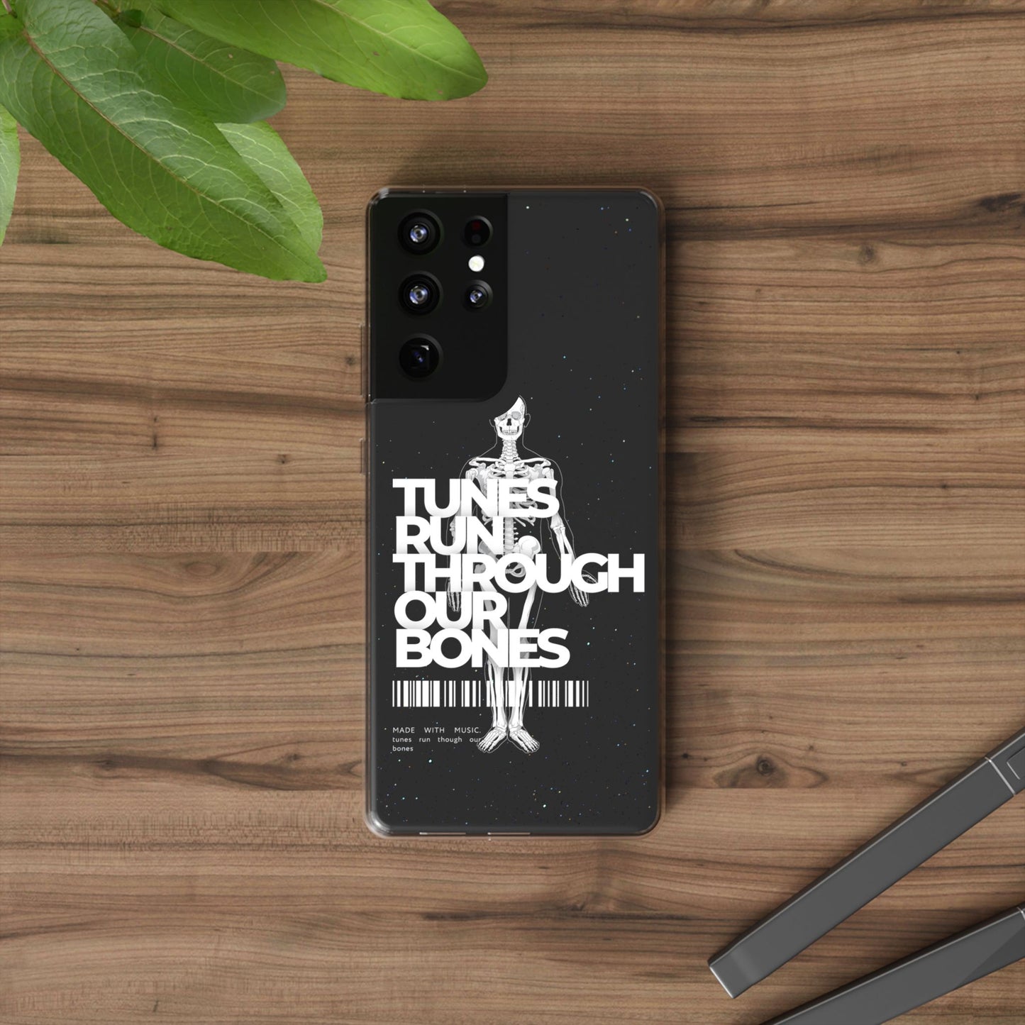 ROUE CLOTHING - Tunes run through our bones phone case