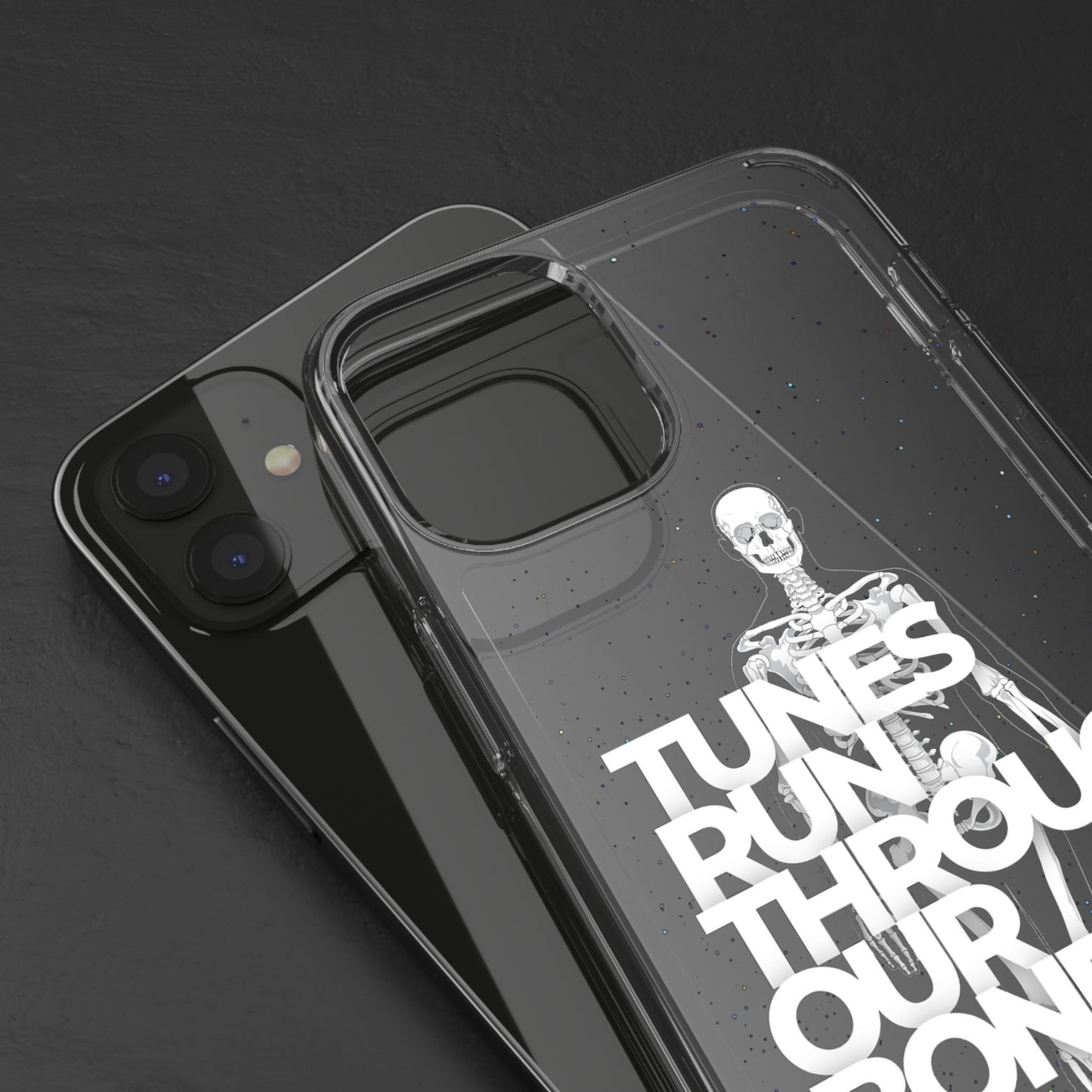 ROUE CLOTHING - Tunes run through our bones phone case