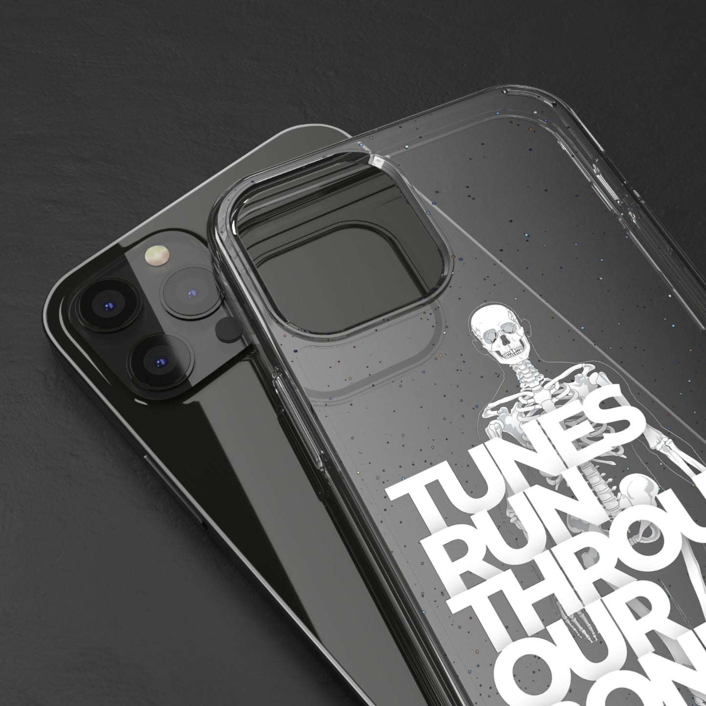 ROUE CLOTHING - Tunes run through our bones phone case