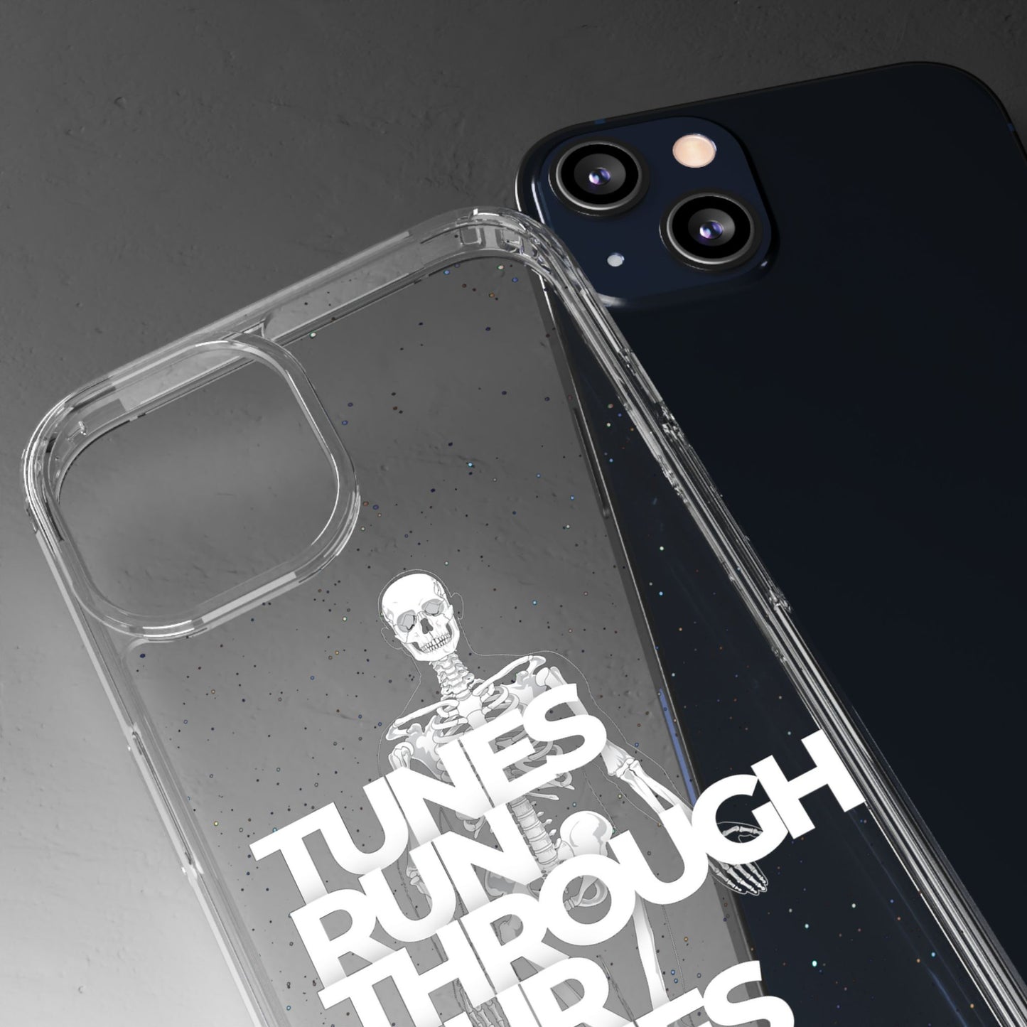 ROUE CLOTHING - Tunes run through our bones phone case